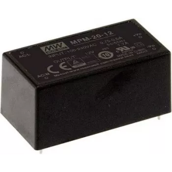 MEAN WELL MPM-20-5 20W 5V 4A koteloitu lääkinnällinen AC/DC-virtalähdemoduuli