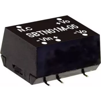 MEAN WELL SBTN01N-05 1W DC-DC-muunninmoduuli, 5V tulo, 5V lähtö, 200mA, SMD, eristetty