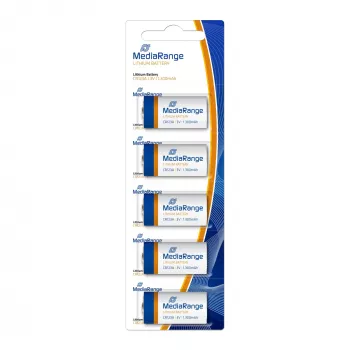 MEDIARANGE MRBAT150 CR123A 3V litiumparisto 5 kpl:n pakkaus