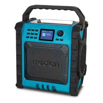 Medion LIFE P66896 premium-työmaaradio DAB+ FM Bluetooth 14W roiskevesisuojattu