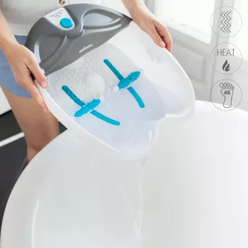 MEDISANA FS 350 jalkakylpy kupla- ja värinähieronnalla, lämmityksellä, rullilla, pedikyyriosilla