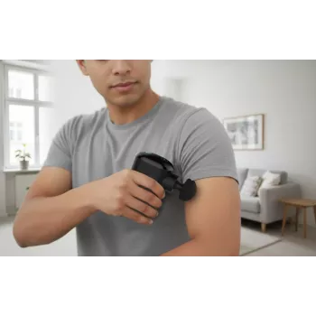 Medisana MG 120 Pocket hierontapistooli perkussiohierontalaite 4 vaihdettavalla päällä, USB-C ladattava, 4 tehokkuustasoa, kompakti matkakoko