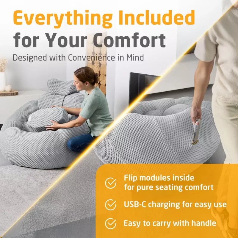 Medisana RS100 Bubble sofa hieronnalla, harmaa