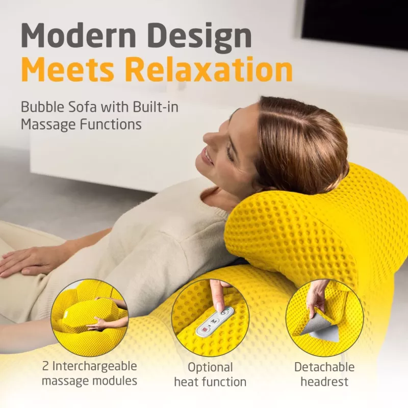 Medisana RS200 Bubble Sofa hieronnalla keltainen