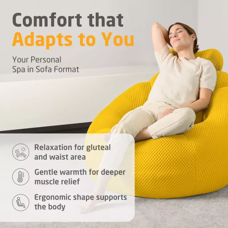 Medisana RS200 Bubble Sofa hieronnalla keltainen