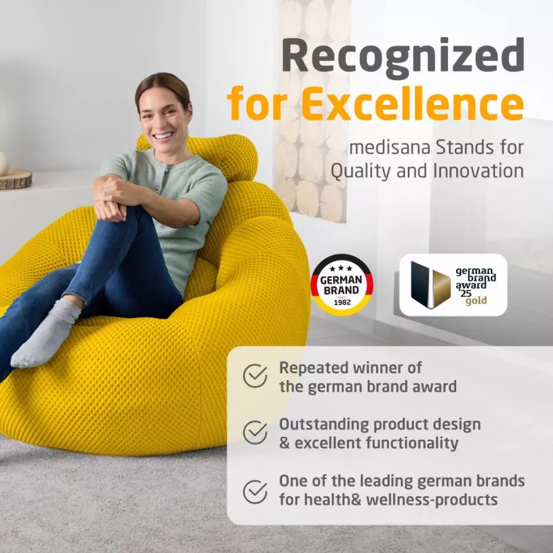 Medisana RS200 Bubble Sofa hieronnalla keltainen