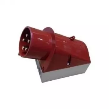 MENNEKES 354 Seinäasenteinen laiteliitin, 32 A, 5-napainen, 400 V, 6h, IP44