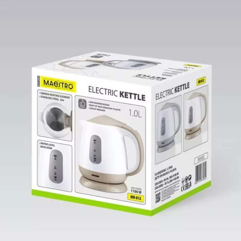 MEO MR-012-GREY MAESTRO vedenkeitin 1L 1100W harmaa