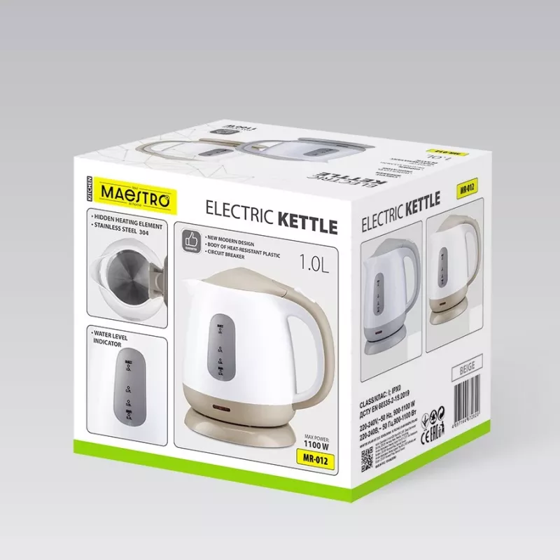 MEO MR-012-GREY MAESTRO vedenkeitin 1L 1100W harmaa