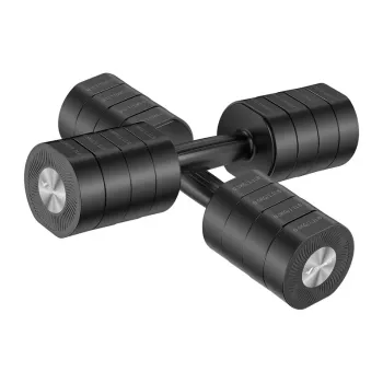 MERACH MR-2444 säädettävät käsipainot (2 kpl:n pakkaus) - 2,5-24 kg, 15 säätöä, kiertonuppi, musta/punainen
