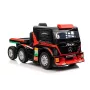 Mercedes Truck + Trailer XMX622B paristokäyttöinen lelu LED-valoilla punainen LCD