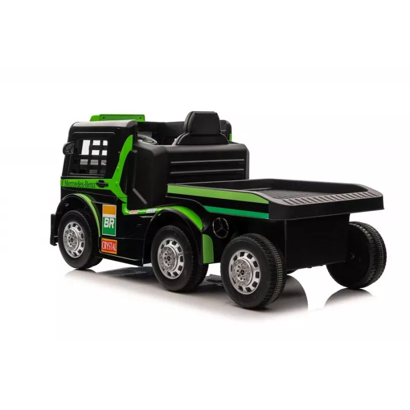 Mercedes Truck + Trailer XMX622B vihreä LCD paristokäyttöinen lelu