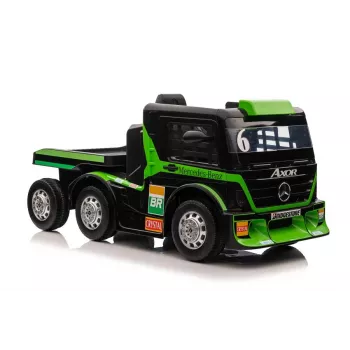 Mercedes Truck + Trailer XMX622B vihreä LCD paristokäyttöinen lelu