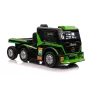 Mercedes Truck + Trailer XMX622B vihreä LCD paristokäyttöinen lelu