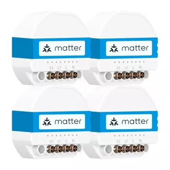 MEROSS MSS815MAQUA-UN Smart Wi-Fi-kytkin 4 kpl:n pakkaus (2,4 GHz, US-pistoke, ei keskusyksikköä tarvita)