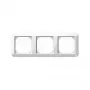 MERTEN 389319 kehys 3-osainen, System M, polar white brilliant, kiiltävä