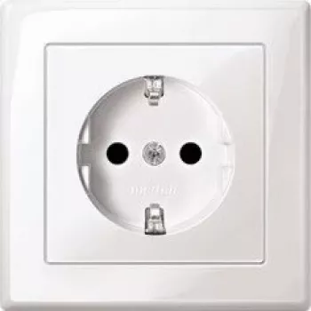 Merten MEG2300-1519 Schuko-pistorasia CEE 7/3, uppoasennus, 16 A, 250 V, polarvalkoinen