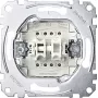 Merten System M kaksoispainikesisäke 2 NO 10A 250V AC uppoasennus MEG3055-0000