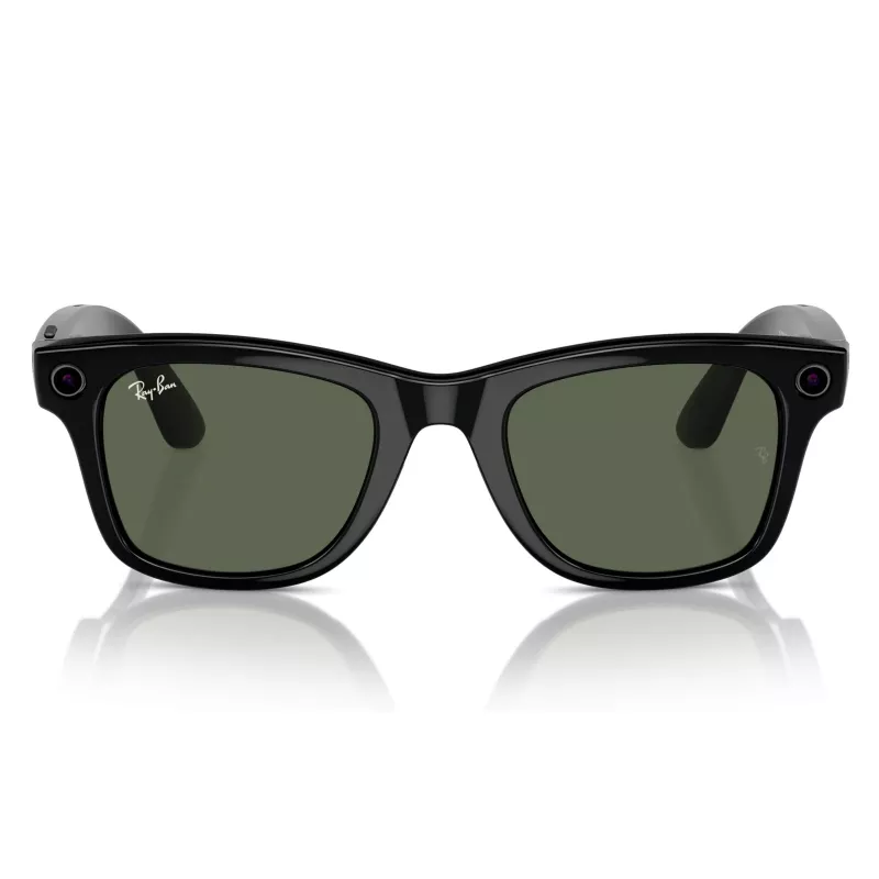 META Ray-Ban Wayfarer älylasit kiiltävä musta, G-15 vihreä linssi
