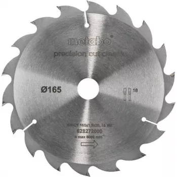 Metabo Classic pyörösahanterä 165 mm x 20 mm reikä, 18 hammasta, ATB, kovametalliteroitettu, puulle
