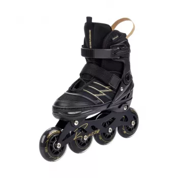 Meteor Buzzy Black-Gold säädettävät inline-luistimet 34-38