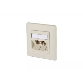METZ CONNECT BTR E-DAT modul 8/8(8) UP uppoasennettava CAT 6 verkkopistorasia, 2 x RJ45, helmenvalkoinen RAL 1013 1309121001-E