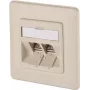METZ CONNECT BTR E-DAT modul 8/8(8) UP uppoasennettava CAT 6 verkkopistorasia, 2 x RJ45, helmenvalkoinen RAL 1013 1309121001-E