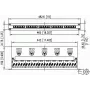 METZ CONNECT BTR UAE 25x8(8) Cat.6 suojattu patch-paneeli, 25 porttia, 1U, vaaleanharmaa 130887-E