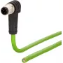 METZ CONNECT M12 kulmaliitin avoimeen päähän verkkokaapeli, 10m, SF/FTP, CAT 5e, halogeeniton, vihreä