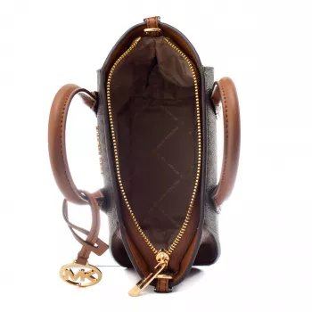 Michael Kors Jet Set Charm soikea olkalaukku ruskea Signature Coated Canvas