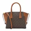 Michael Kors Jet Set Charm soikea olkalaukku ruskea Signature Coated Canvas