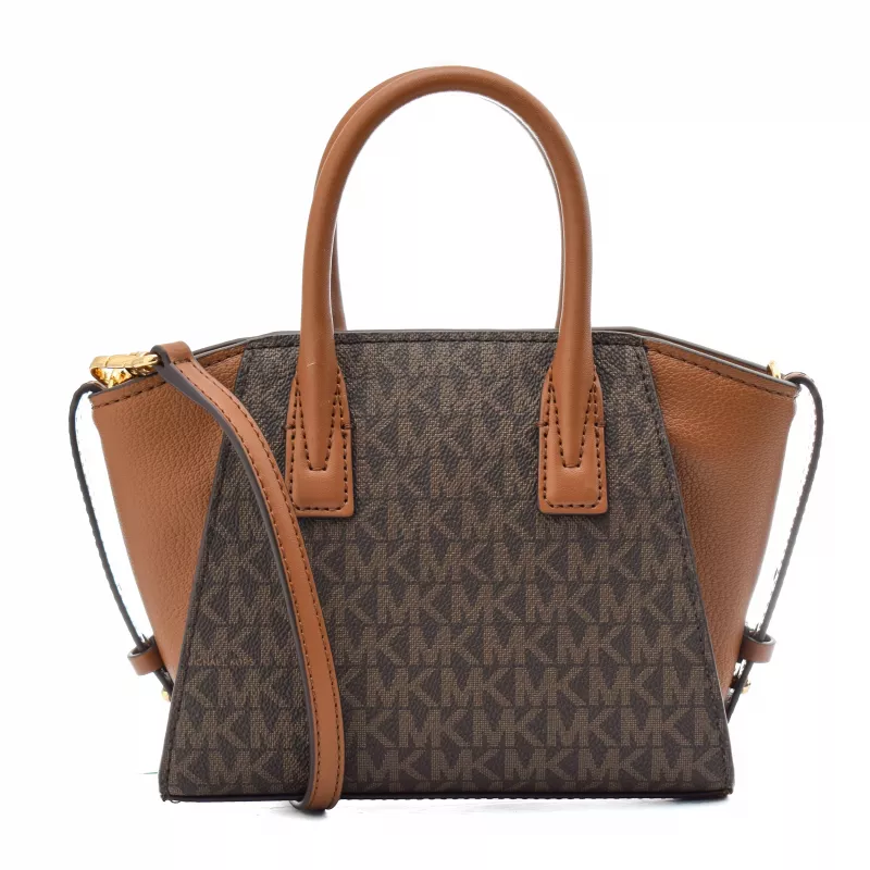 Michael Kors Jet Set Charm soikea olkalaukku ruskea Signature Coated Canvas