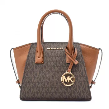 Michael Kors Jet Set Charm soikea olkalaukku ruskea Signature Coated Canvas