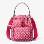 Michael Kor Jet Set Charm pieni camera-olkalaukku Dark Berry Saffiano-nahka