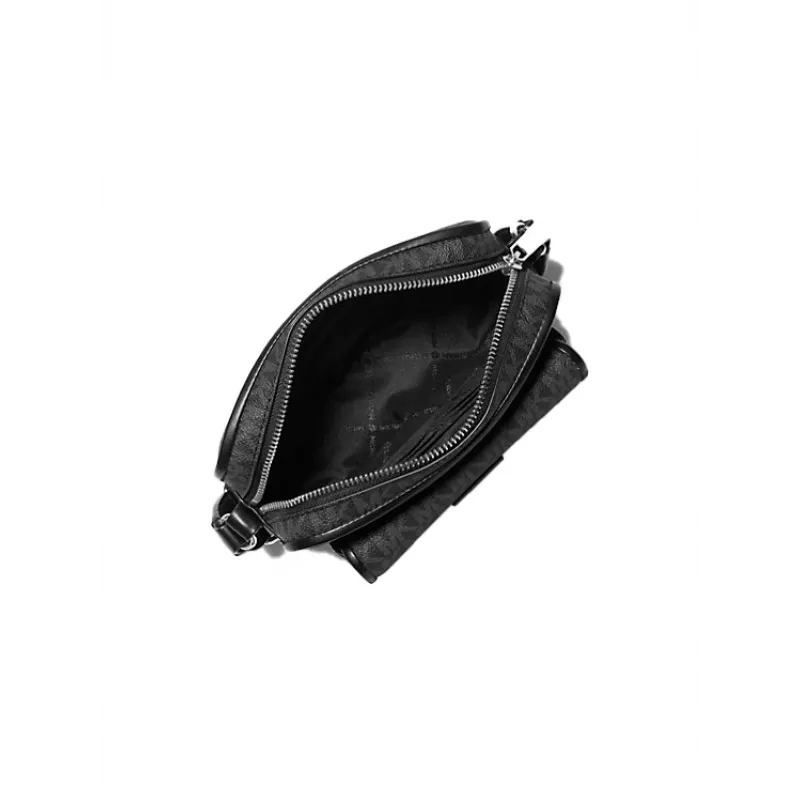 Michael Kors Jet Set crossbody-laukku Black Signature Coated Canvas 35R5S2BC0BBLA