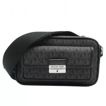 Michael Kors Jet Set crossbody-laukku Black Signature Coated Canvas 35R5S2BC0BBLA