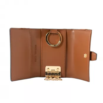 MICHAEL KORS Jet Set Travel korttikotelo ruskea Signature PVC