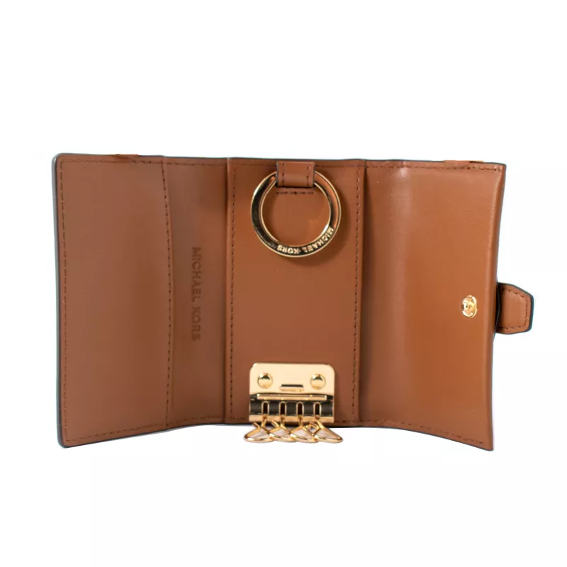 MICHAEL KORS Jet Set Travel korttikotelo ruskea Signature PVC