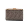 MICHAEL KORS Jet Set Travel korttikotelo ruskea Signature PVC