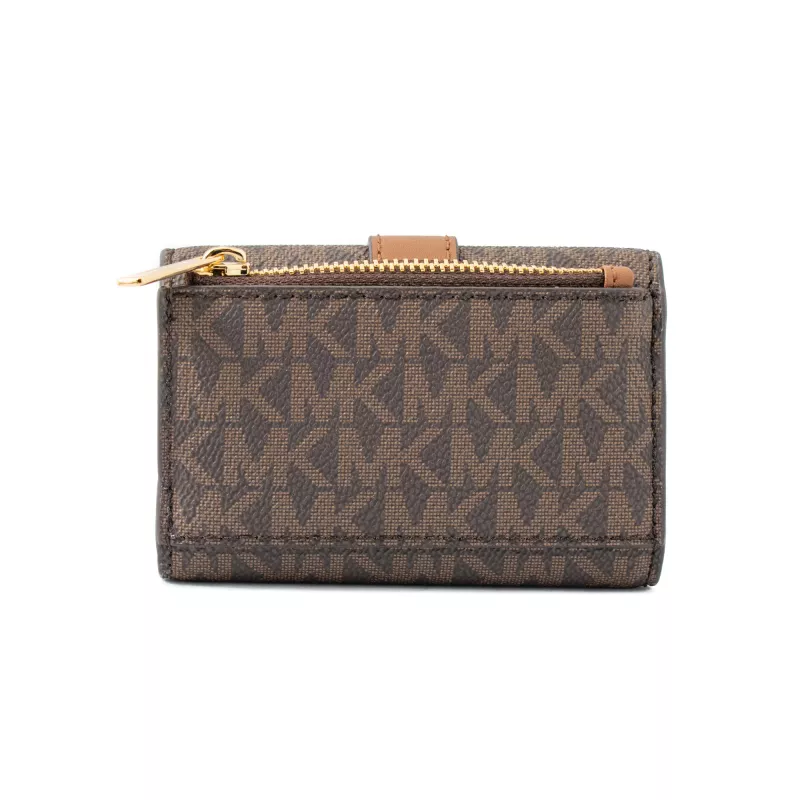 MICHAEL KORS Jet Set Travel korttikotelo ruskea Signature PVC