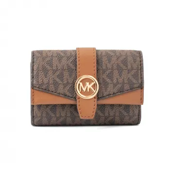 MICHAEL KORS Jet Set Travel korttikotelo ruskea Signature PVC