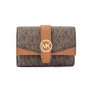 MICHAEL KORS Jet Set Travel korttikotelo ruskea Signature PVC
