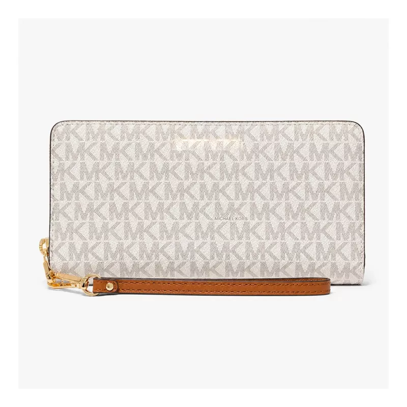 MICHAEL KORS Jet Set Travel Continental lompakko 35S6GTVE9BVAN vanilja coated canvas