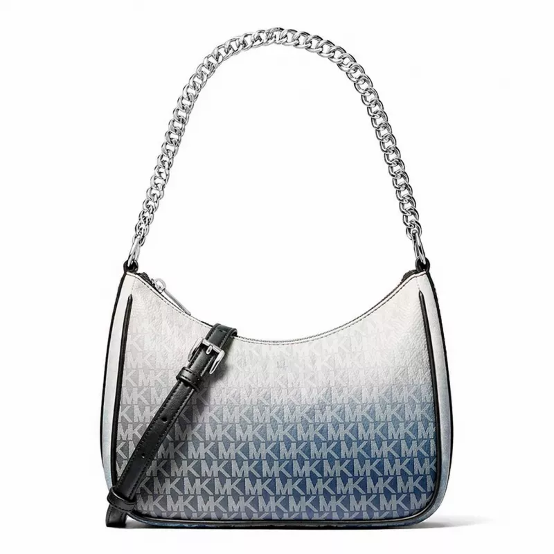 Michael Kors Jet Set Travel -crossbody-laukku musta Signature Coated Canvas