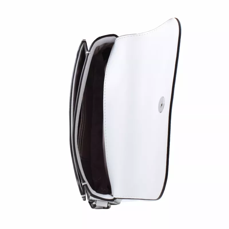 Michael Kors Jet Set Travel crossbody-laukku optic white saffiano-nahka 35F4STVC1LOPT