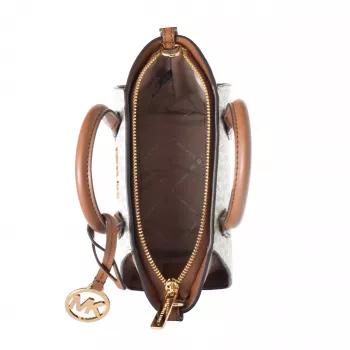 Michael Kors Jet Set Travel crossbody-laukku Vanilla Signature Coated Canvas