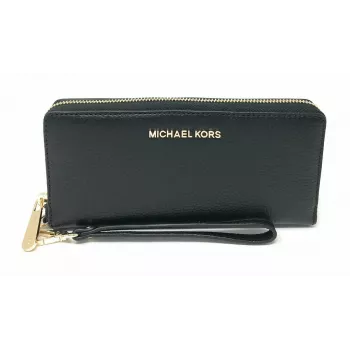 Michael Kors Jet Set Travel Mini salkku saffiano-nahka musta kultasävyiset metalliosat 35T7GTVE7LBCK