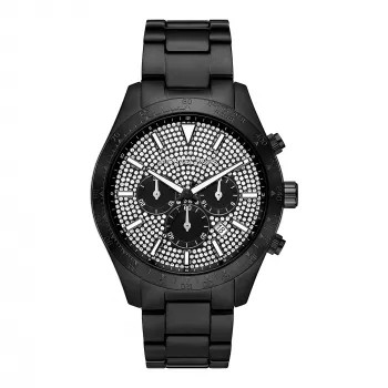 Michael Kors Lexington miesten kvartsikronografikello MK8899 46mm sininen kellotaulu hopea ruostumaton teräs