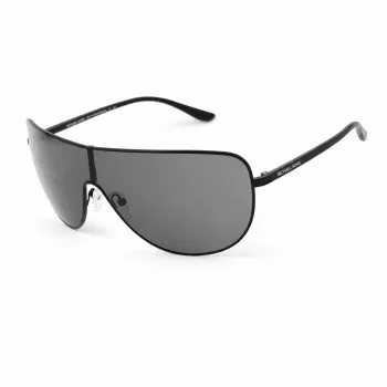 Michael Kors miesten aurinkolasit MK-1113-BLACK - suorakaiteen muotoinen asetaattikehys savunharmaille linsseillä