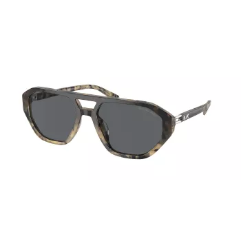Michael Kors miesten aurinkolasit MK2219U394287 - musta asetaattikehys, harmaat polykarbonaattilinssit, 57 mm